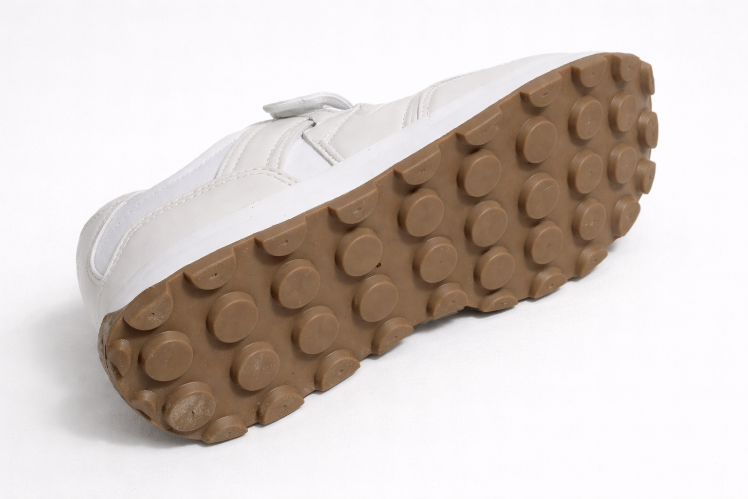 Zapatillas deportivas de niño blancas con velcro, cordones, suela antideslizante y diseño combinable