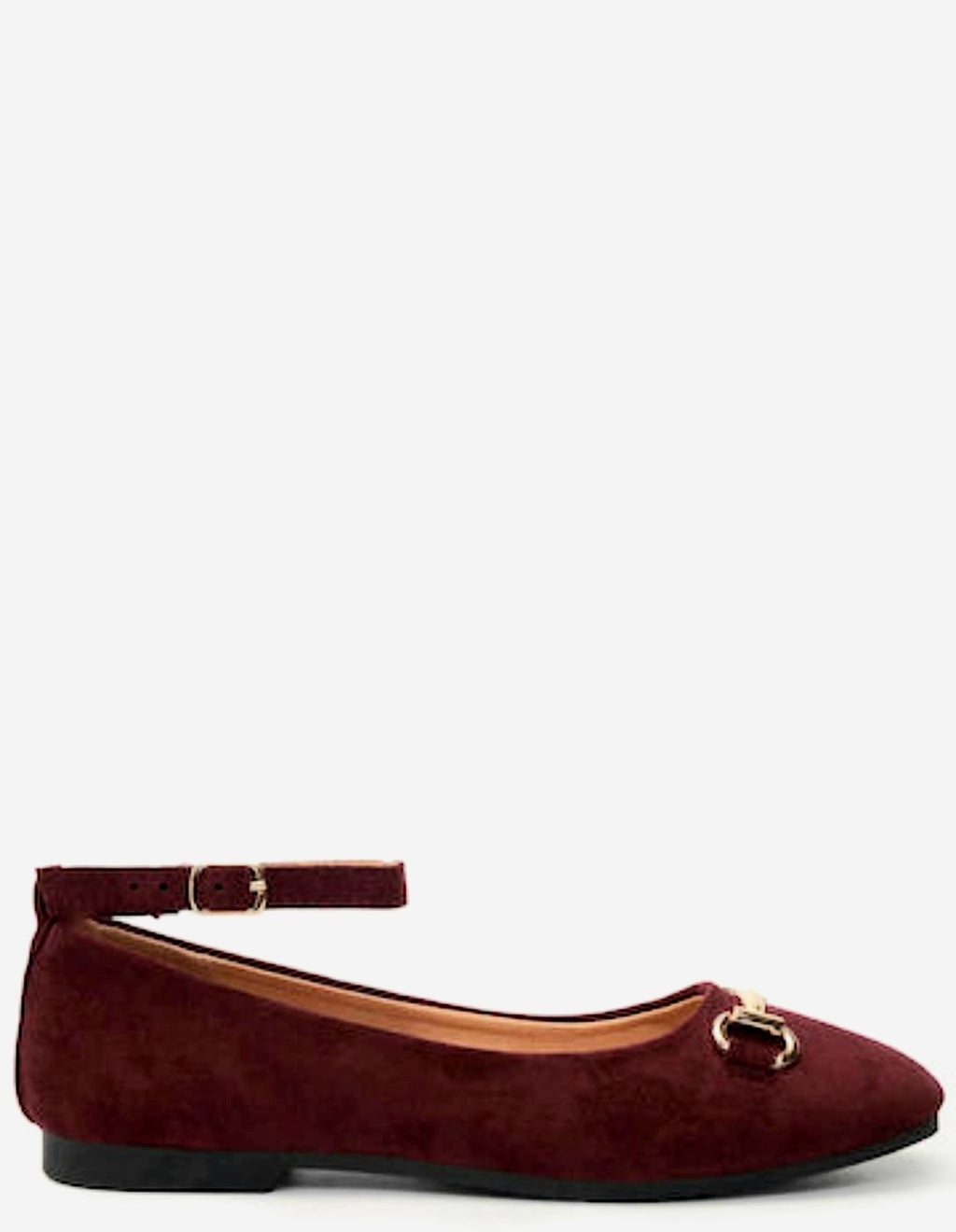 Bailarinas Burdeos Elegant Strap para Mujer