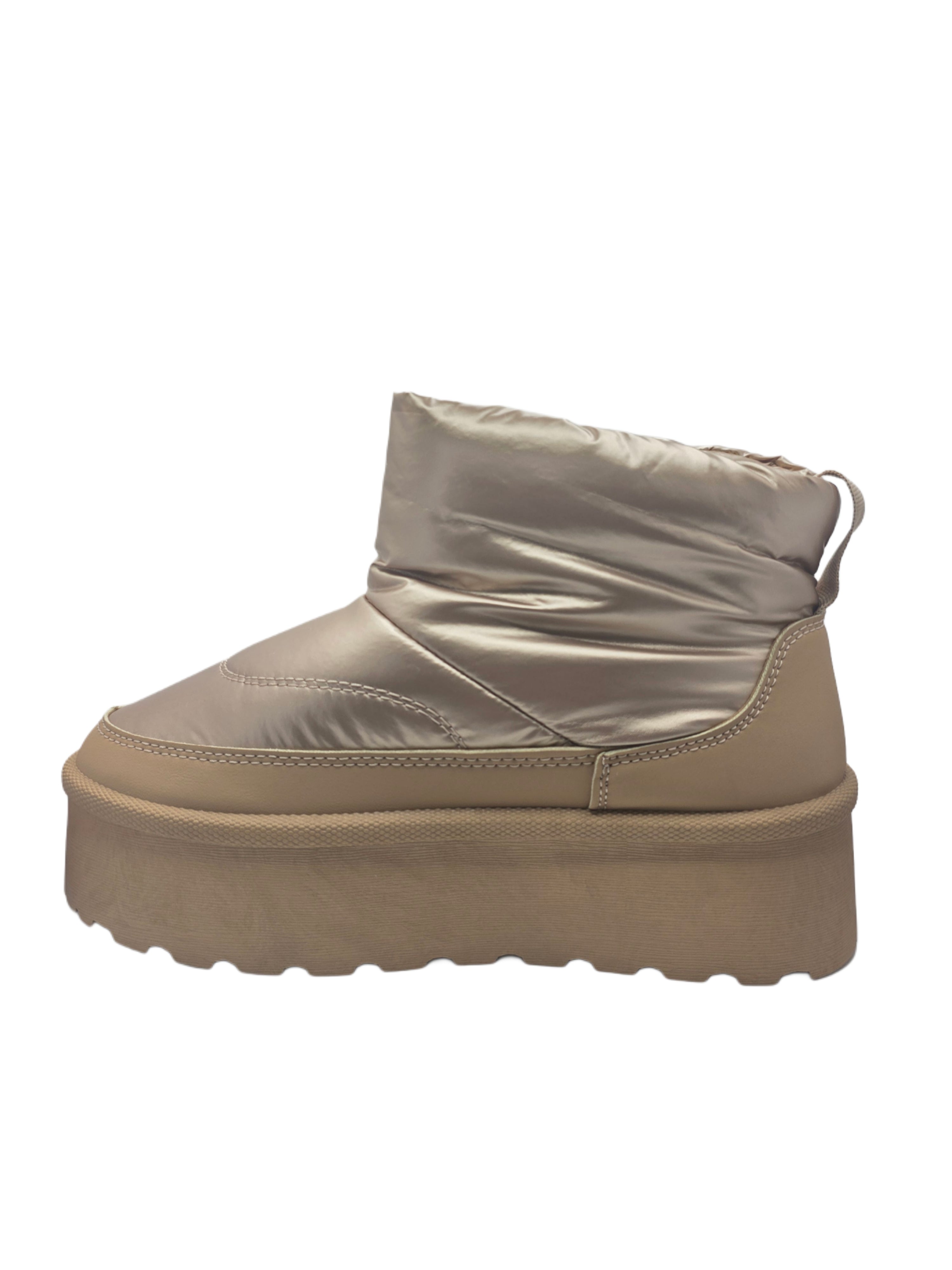 Botas Plataforma Color Bronce – Impermeables y Forradas de Pelo Térmico