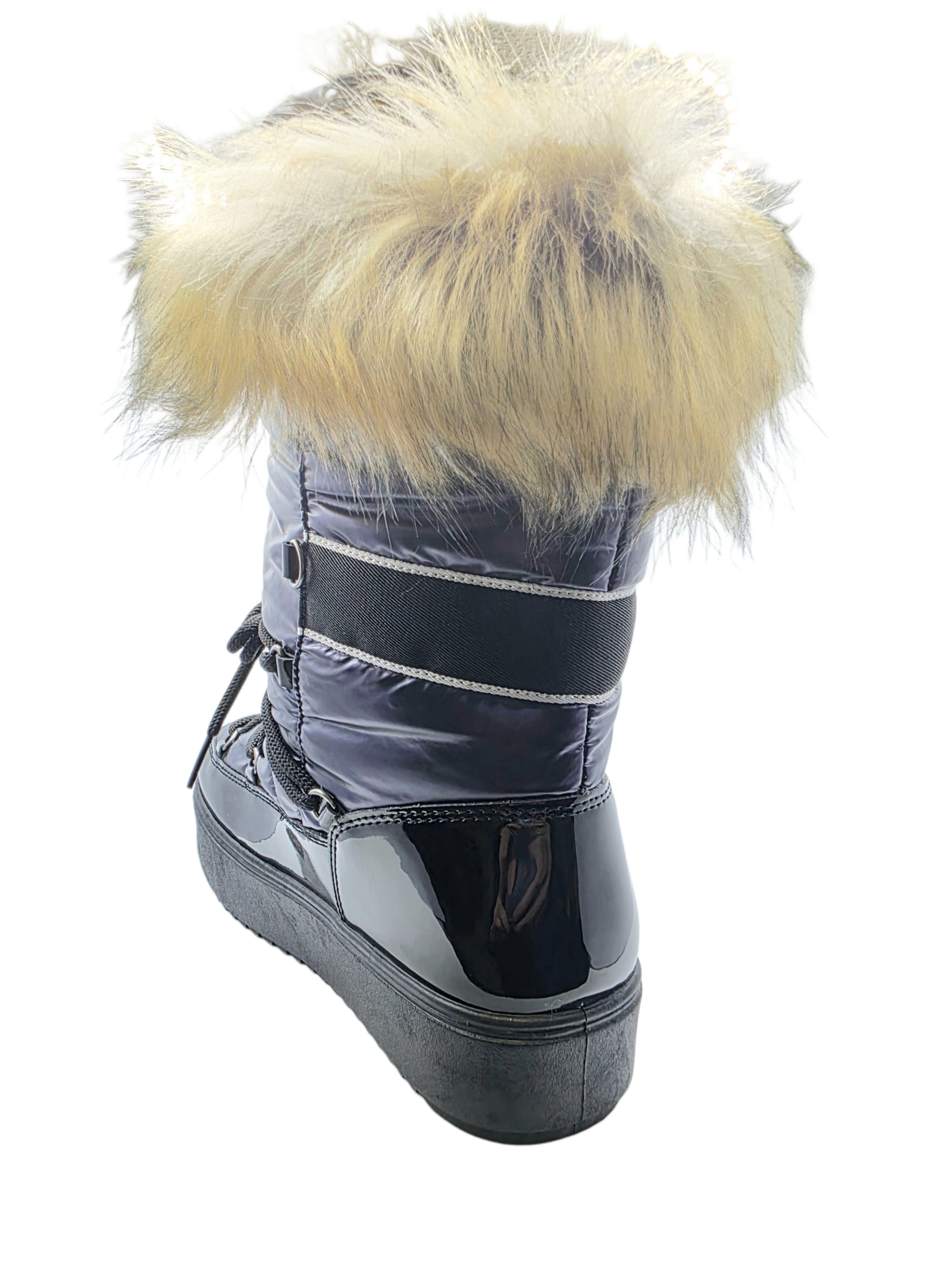 Botas de Invierno Navy con Pelo – Impermeables, Antideslizantes y Aptas para la Nieve